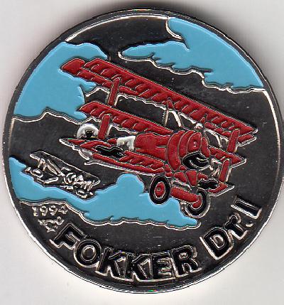 Beschrijving: 1 Peso AIRCRAFT FOKKER Dr.1 Coloured